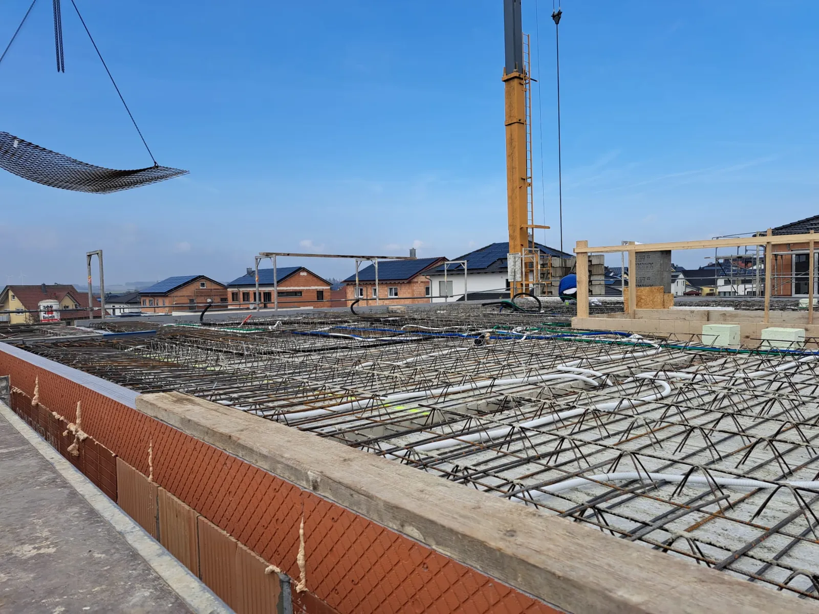 Fundamentarbeiten auf einer Baustelle von Schneider-Bau im Ostalbkreis