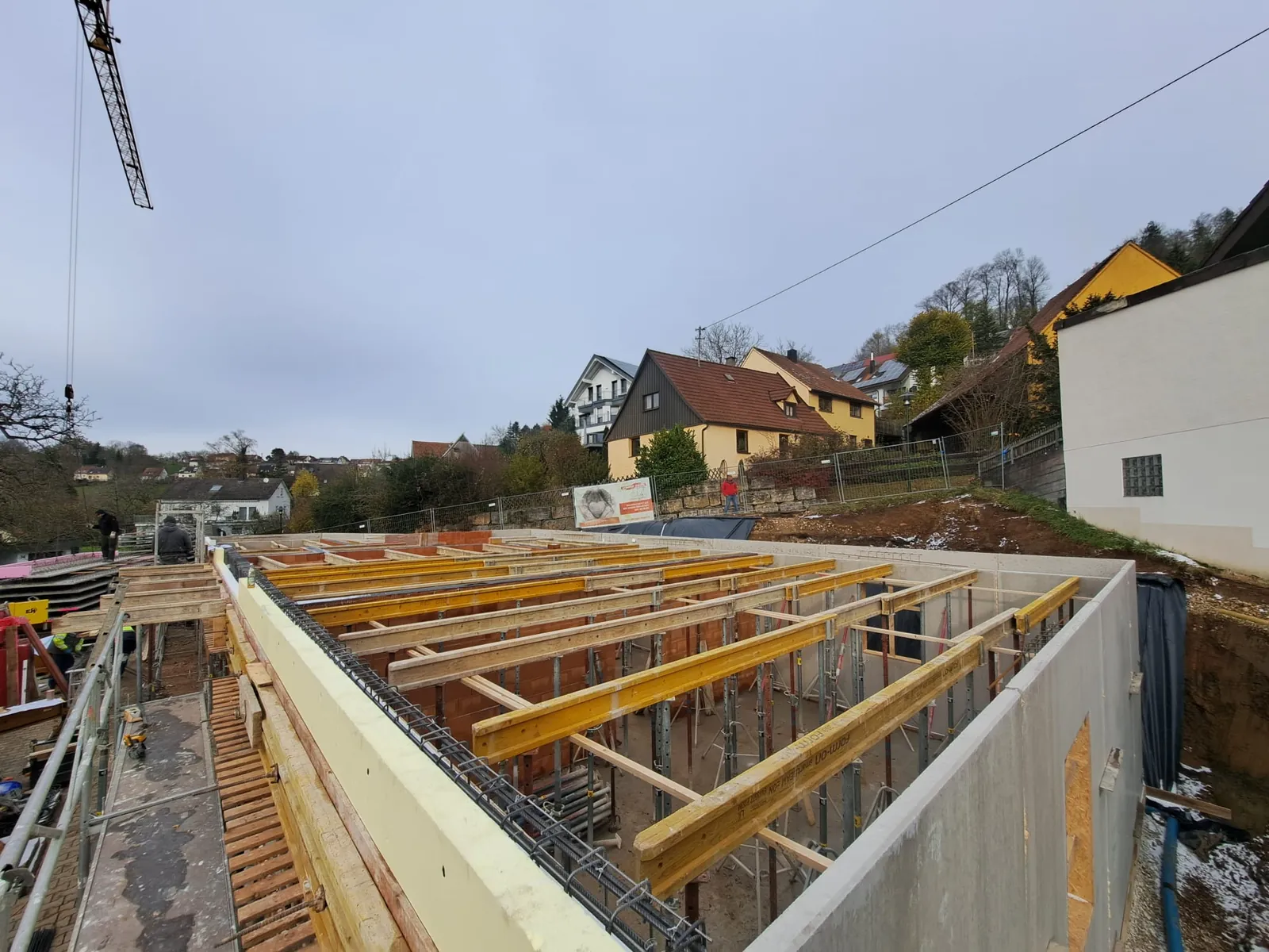 Rohbau auf einer Baustelle von Schneider-Bau im Ostalbkreis