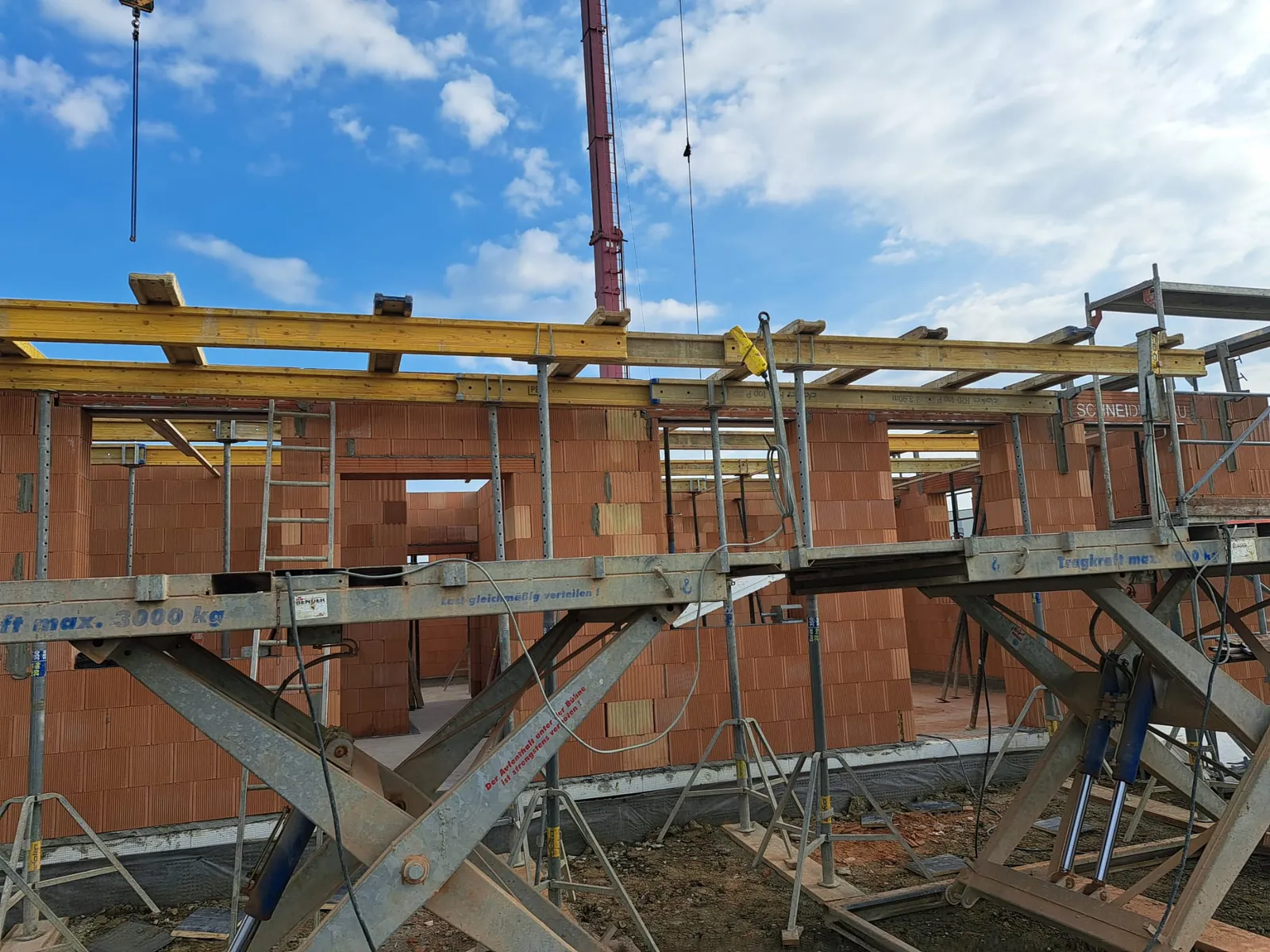 Rohbau auf einer Baustelle von Schneider-Bau im Ostalbkreis