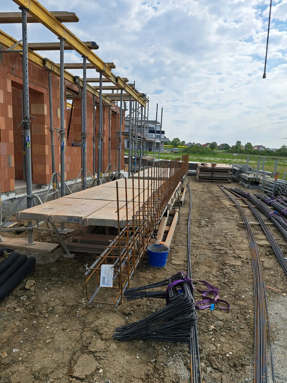 Rohbau auf einer Baustelle von Schneider-Bau im Ostalbkreis